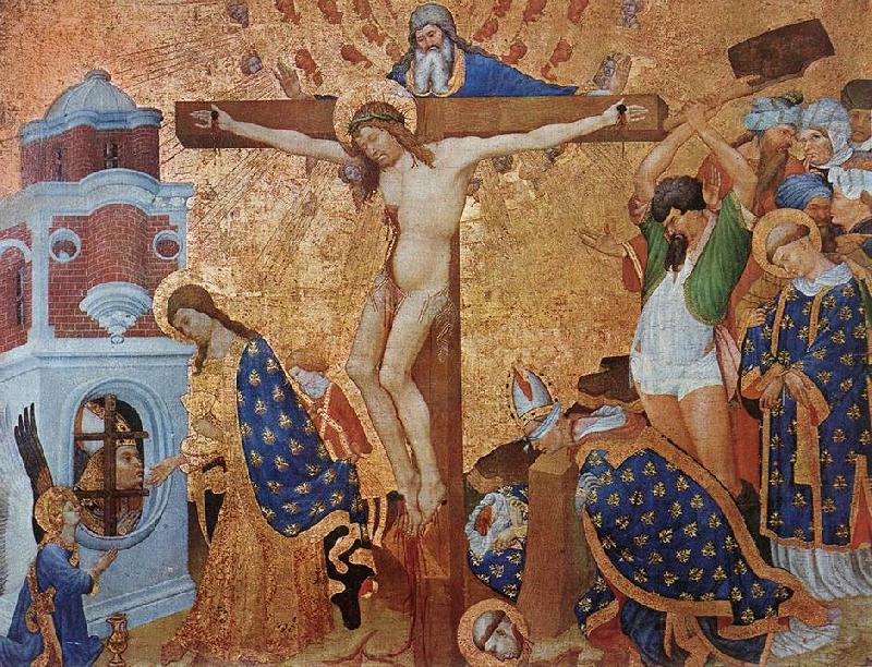 MALOUEL, Jean Calvary and the Martyrdom of St Denis sg oil painting image